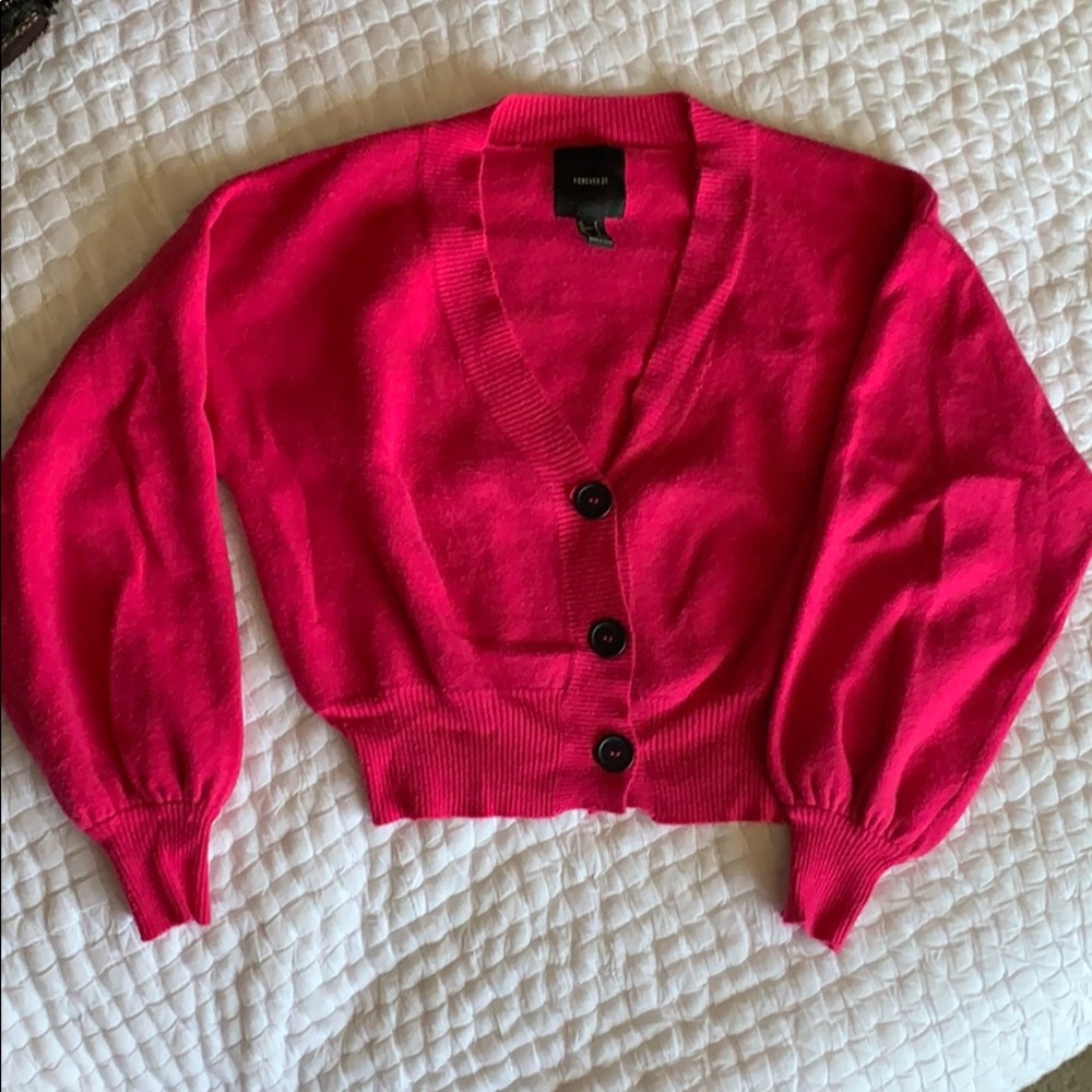 🍀Hot Pink cardigan 💕